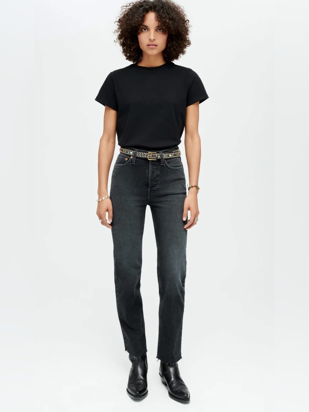 RE/DONE Comfort Stretch High Rise Stove Pipe Jeans
